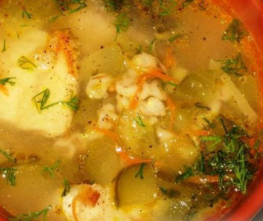 Пісний розсольник з судаком