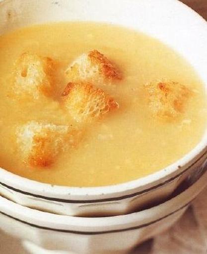 Часниковий суп із крутонами