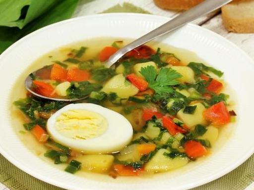 Овочевий суп із черемшею