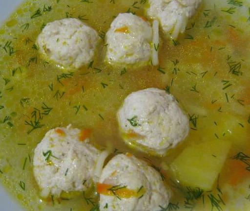 Суп с фрикадельками и вермишелью